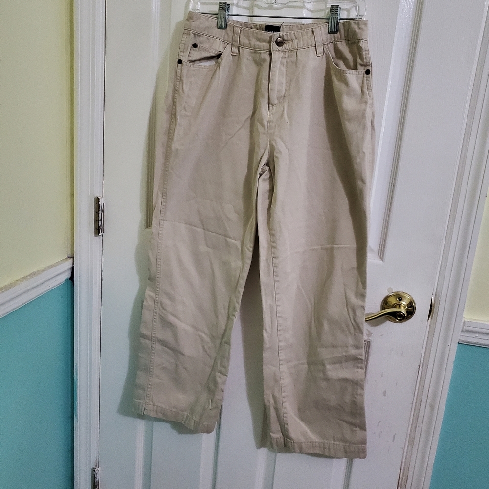 Basic Editions Retro Y2K Beige Wide Leg Cotton Baggy Jeans 6
